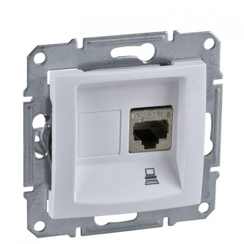 Механизм розетки комп. 1-м СП Sedna RJ45 бел. SchE SDN4300121 211821