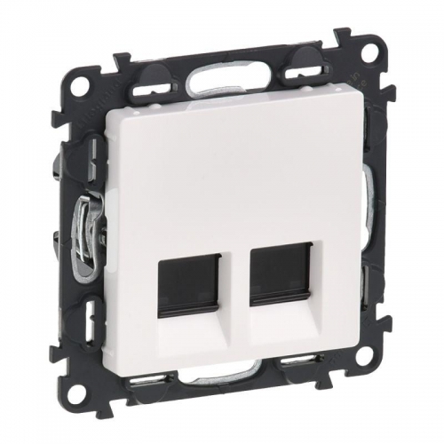 Механизм розетки комп. 2-м Valena Life RJ45 CAT.5E UTP с лицевой панелью бел. Leg 753441 1181844