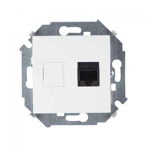 Механизм розетки комп. Simon15 RJ45 CAT.5E (AMP) бел. Simon 1591551-030 392118