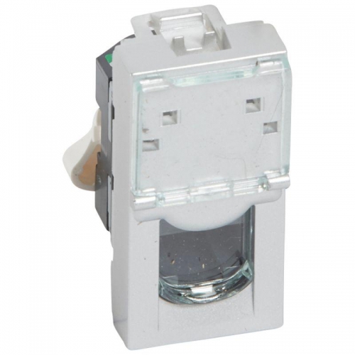 Механизм розетки комп. СП Mosaic 1мод. RJ45 UTP CAT.5E алюм. Leg 079451 1018005