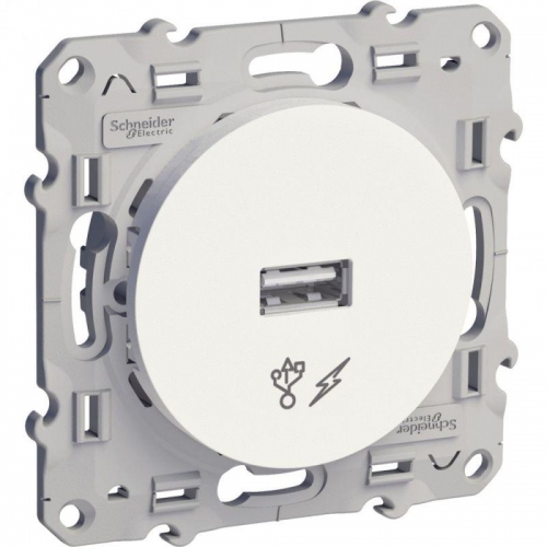 Механизм розетки СП USB Odace бел. SchE S52R408 1116053