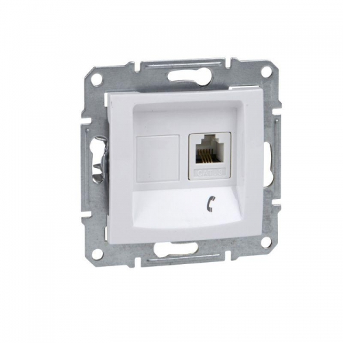 Механизм розетки телеф. 1-м СП Sedna RJ11 бел. SchE SDN4101121 211830