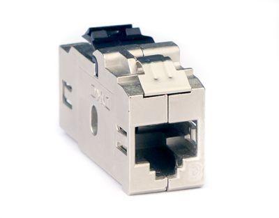 Модуль Keystone RJ45 кат.6 проходной экранированный серебр. ДКС RNK6FESL 1240587