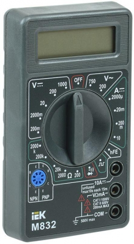Мультиметр цифровой Universal M832 ИЭК TMD-2S-832 278503
