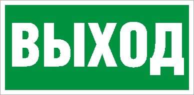 Наклейка "Выход" (ПЭУ 010) (335х165) РС-L СТ 2502000200 224707