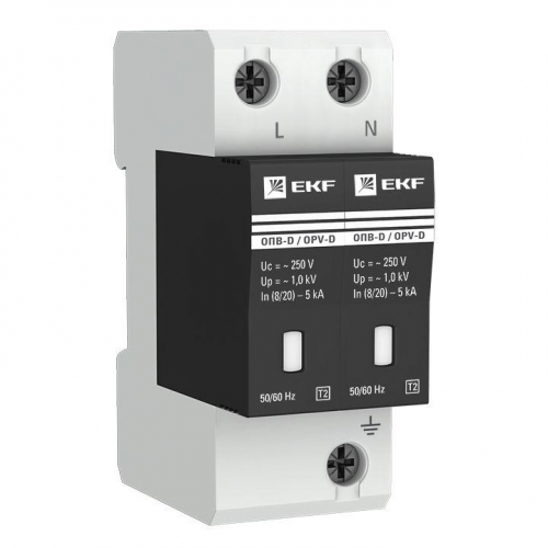Ограничитель перенапряжения имп. ОПВ-D2 EKF opv-d2 125727