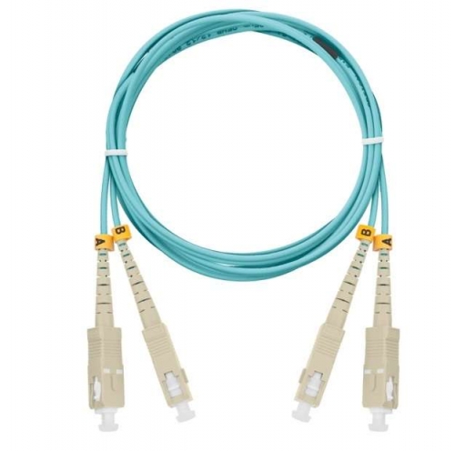 Патч-корд NMF-PC2M3C2-SCU-SCU-001 волоконно-оптический соед. многомод. 50/125мкм стандарта ОМ3 SC/UPC-SC/UPC двойн. LSZH нг(В)-HFLTx 2мм аква 1м NIKOMAX NMF-PC2M3C2-SCU-SCU-001 494328