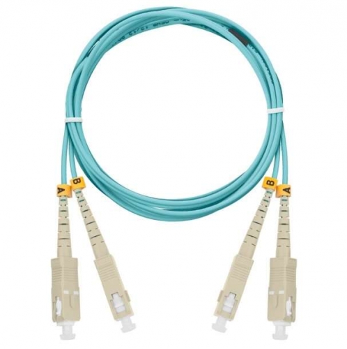Патч-корд NMF-PC2M3C2-SCU-SCU-002 волоконно-оптический соед. многомод. 50/125мкм стандарта ОМ3 SC/UPC-SC/UPC двойн. LSZH нг(В)-HFLTx 2мм аква 2м NIKOMAX NMF-PC2M3C2-SCU-SCU-002 494329