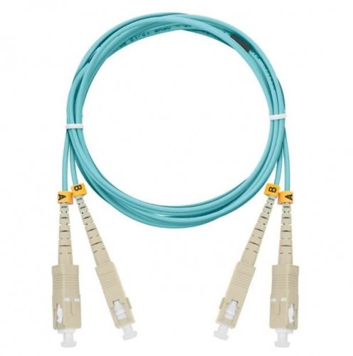 Патч-корд NMF-PC2M3C2-SCU-SCU-003 волоконно-оптический соед. многомод. 50/125мкм стандарта ОМ3 SC/UPC-SC/UPC двойн. LSZH нг(В)-HFLTx 2мм аква 3м NIKOMAX NMF-PC2M3C2-SCU-SCU-003 494330