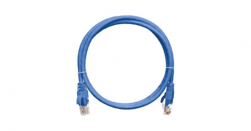 Патч-корд U/UTP 4 пары кат.5e (класс D) 100МГц 2хRJ45/8P8C BC (чистая медь) 24AWG (7х0.205мм) LSZH нг(А)-HFLTx син. 5м NIKOMAX NMC-PC4UD55B-050-C-BL 494298
