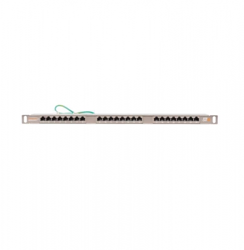 Патч-панель 19дюйм 0.5U 24 порта кат.6 (класс E) 250МГц RJ45/8P8C 110/KRONE T568A/B полный экран с органайзером метал. NIKOMAX NMC-RP24SE2-HU-MT 494161