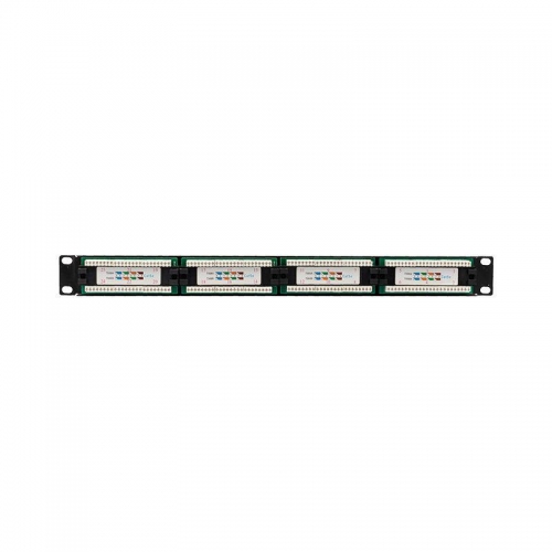 Патч-панель 24 гнезда RJ45 кат.5е 19" черн. Rexant 04-0021 217879