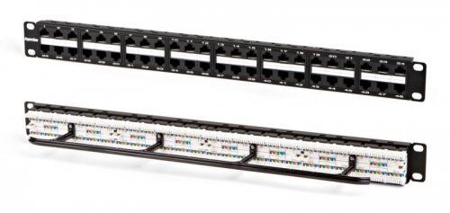 Патч-панель PPHD-19-48-8P8C-C5e-110D высокой плотности 19дюйм 1U 48 портов RJ45 кат. 5e Dual IDC Hyperline 32809 278573