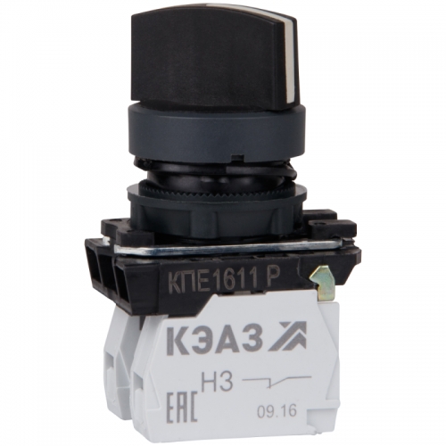 Переключатель КПЕ1611Р 1но+1нз ручка фикс 2поз IP65 черн. КЭАЗ 248268 1214481