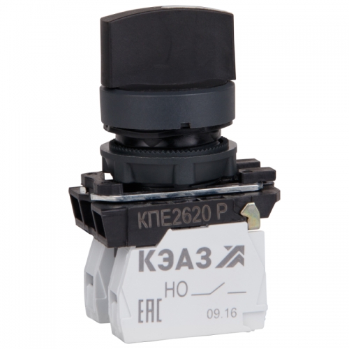 Переключатель КПЕ2620Р 2но+0нз ручка фикс 3поз IP65черн. КЭАЗ 248267 1214483