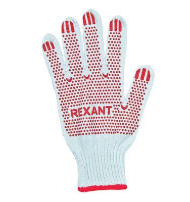 Перчатки х/б с покрытием ПВХ 5 нитей 48-50г (пара) Rexant 09-0202-1 326236