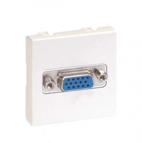 Плата 2-м с разъемом VGA "мама" 15контакт. 45х45мм Simon Connect графит K100B-14 251731