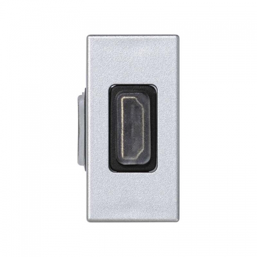Плата с разъемом HDMI 22.5х45мм "мама-мама" алюм. Simon Connect K129B-8 394151