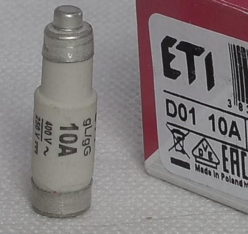 Предохранитель D 01 10А/400V ROSA 322010 492073