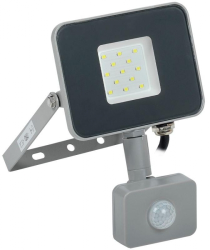 Прожектор СДО 07-10Д LED 10Вт IP44 6500К с датчиком движ. сер. ИЭК LPDO702-10-K03 444214