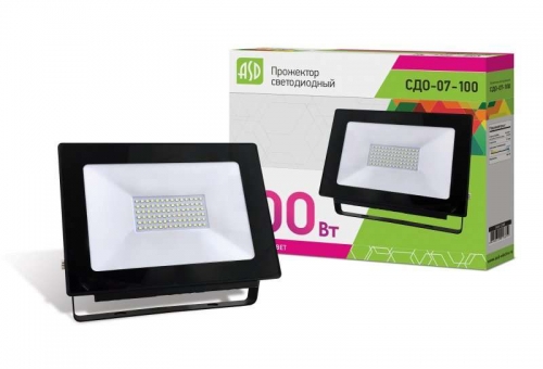 Прожектор СДО-07-100 светодиодный черн. IP65 ASD 4690612018614 517934
