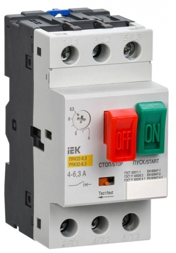 Пускатель ПРК32-6.3 In6.3А Ir4-6.3А Ue 660В ИЭК DMS11-D63 123796