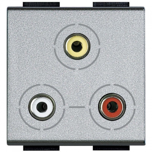 Разъем 3хRCA LivingLight алюм. Leg BTC NT4283 1041334