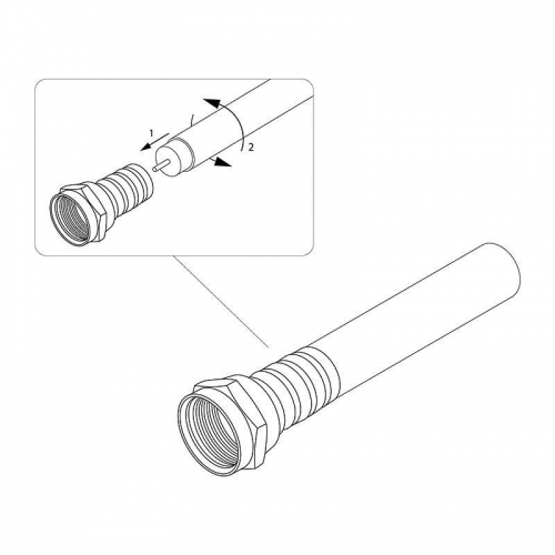Разъем F RG-6 "AB" (03-008C) (уп.100шт) PROCONNECT 05-4003-4 221586