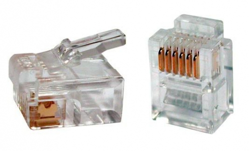 Разъем PLUG-6P6C-P-C2-100 телефонный RJ12 (6P6C) (уп.100шт) Hyperline 49378 293542