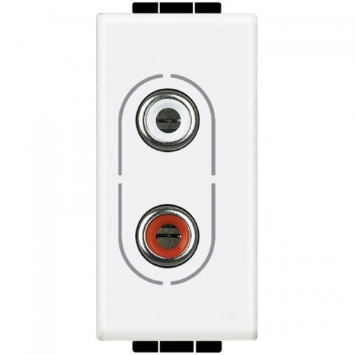 Разъем Аудио 2хRCA LivingLight бел. Leg BTC N4281 1041355