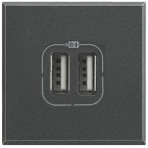 Разьем для зарядки 2хUSB антрацит Axolute Leg BTC HS4285C2 294081
