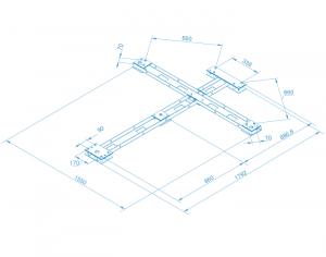 Рама монтаж. для турникета полноростового PERCo-RF01 0-01 229411 270313