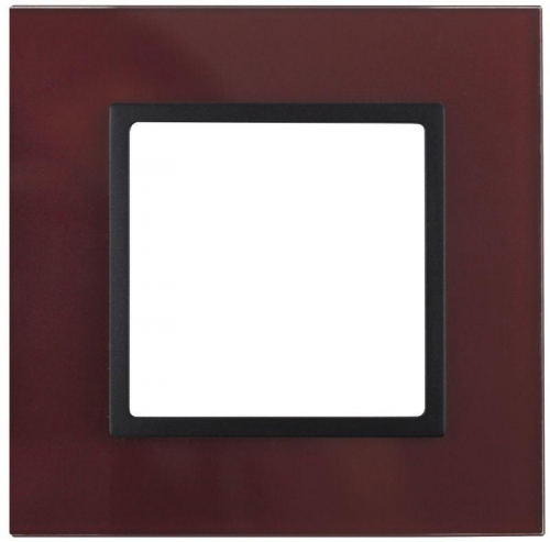 Рамка 1-м 14-5101-25 стекло Elegance бордо+антрацит ЭРА Б0034479 1232073