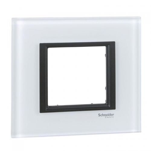 Рамка 1-м Unica Top горизонт. стекло бел. SchE MGU68.002.7C2 210789