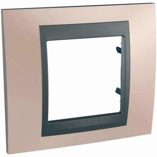 Рамка 1-м Unica Top оникс/графит SchE MGU66.002.296 221039