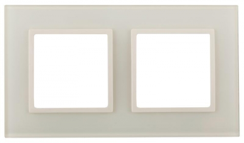 Рамка 2-м 14-5102-02 стекло Elegance сл. кость+сл. кость ЭРА Б0034489 1232083