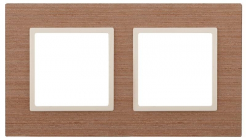 Рамка 2-м 14-5302-07 дерево Elegance ясень+сл. кость ЭРА Б0034572 1232166