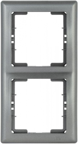 Рамка 2-м BOLERO РB-2-БА верт. антрацит ИЭК EMB21-K95 1233600