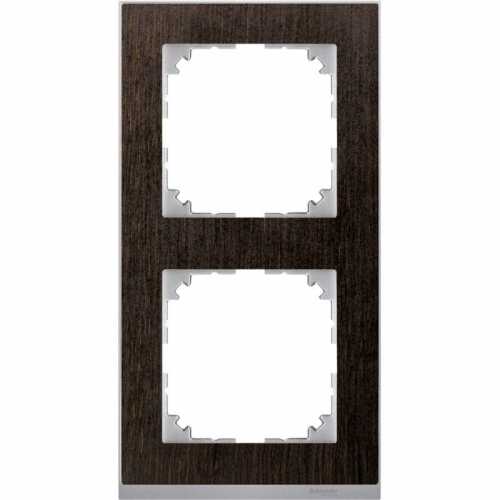 Рамка 2-м M-Pure Decor венге/алюм. SchE MTN4020-3671 1126624