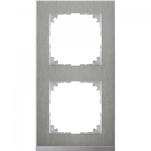 Рамка 2-м M-Pure Decor нерж. сталь/алюм. SchE MTN4020-3646 1126626