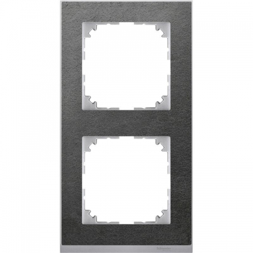 Рамка 2-м M-Pure Decor сланец/алюм. SchE MTN4020-3669 1126627
