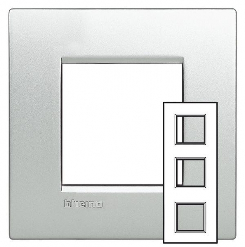 Рамка 2х3мод. LivingLight 71мм алюм. Leg BTC LNE4802M3TE 294112