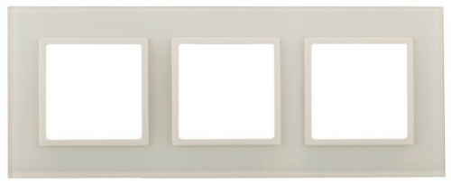 Рамка 3-м 14-5103-02 стекло Elegance сл. кость+сл. кость ЭРА Б0034507 1232101