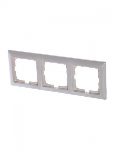 Рамка 3-м Basic с декор. накл. сл. кость ABB 1725-0-1486 97648