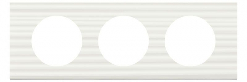 Рамка 3-м Celiane Corian бел. рельеф Leg 069013 394878
