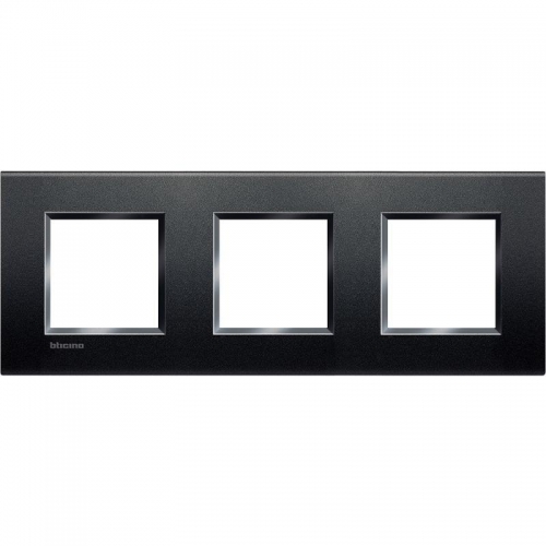 Рамка 3-м LivingLight прямоугол. антрацит Leg BTC LNA4802M3AR 1041677