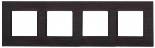 Рамка 4-м 14-5204-05 металл Elegance черный+антрацит ЭРА Б0034561 1232155