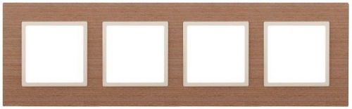 Рамка 4-м 14-5304-07 дерево Elegance ясень+сл. кость ЭРА Б0034584 1232178