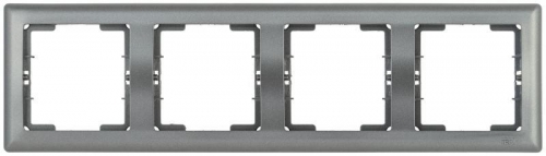 Рамка 4-м BOLERO РГ-4-БА горизонт. антрацит ИЭК EMB40-K95 1233603