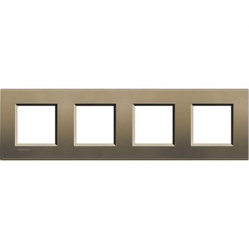 Рамка 4-м LivingLight прямоугол. корич. шелк Leg BTC LNA4802M4SQ 1041756